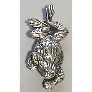 Alexander's Belts & Buckles Sterling Silver Frog Toad Buckle 68g Signed 1998